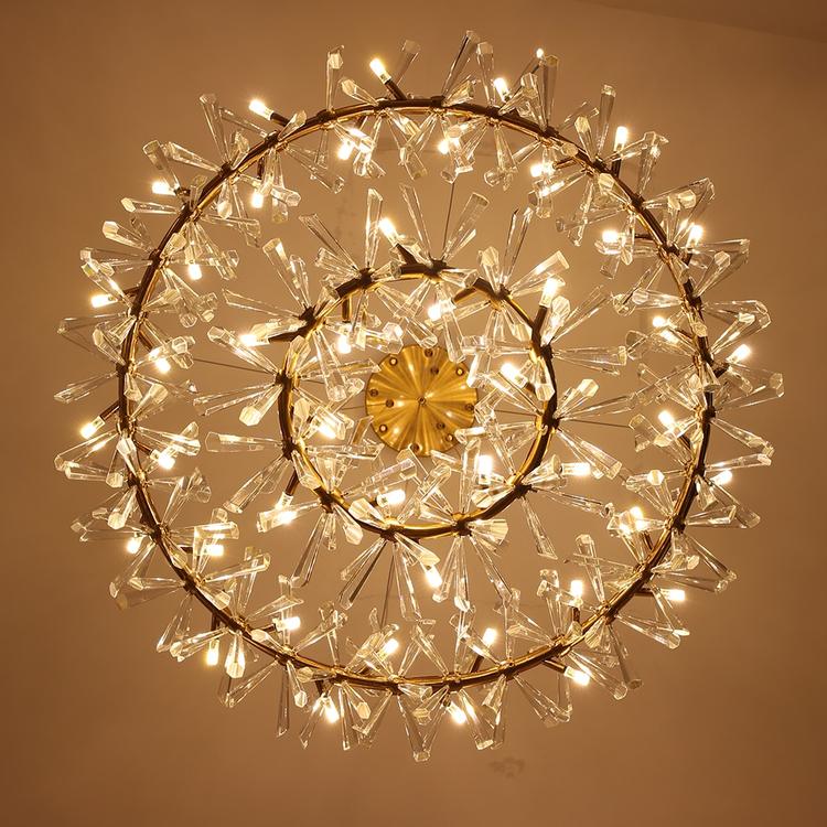 Kylia 2 Tier Ring Crystal Chandelier 72”-MEET LIGHTING