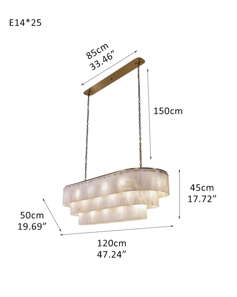 Multi-tiered Luxury Modern LED Chandelier Entrance Villa High Ceiling Large Alabaster Chandelier