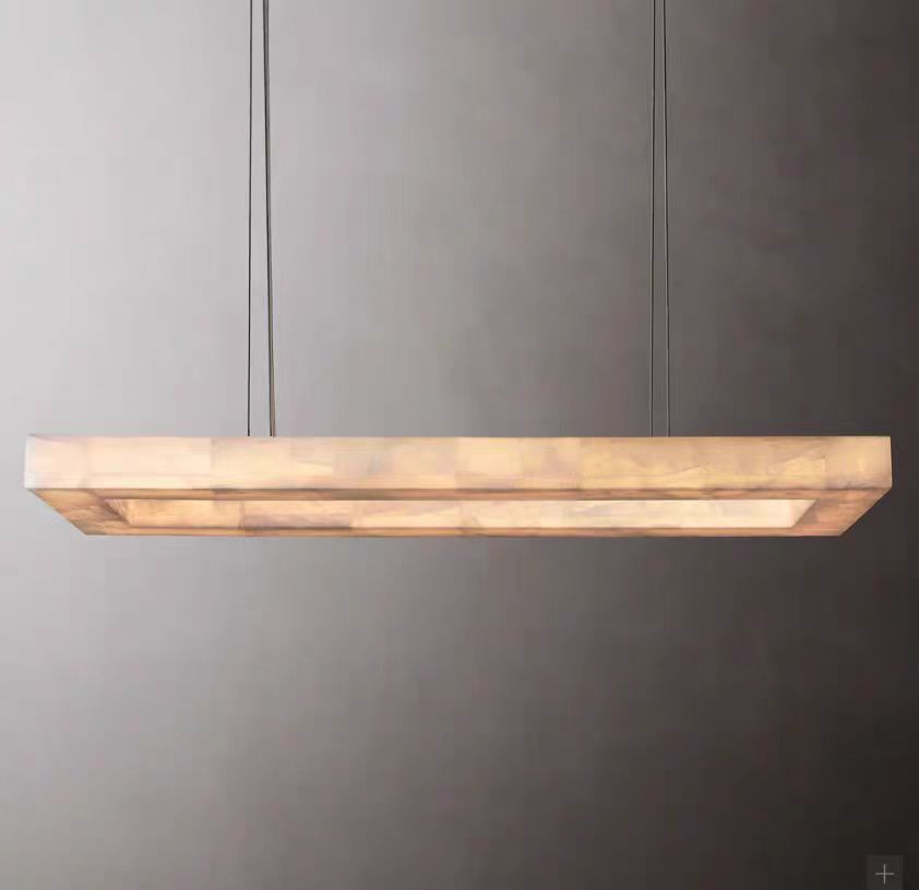 Marble Rivage Rectangle Chandelier 72"-MEET LIGHTING