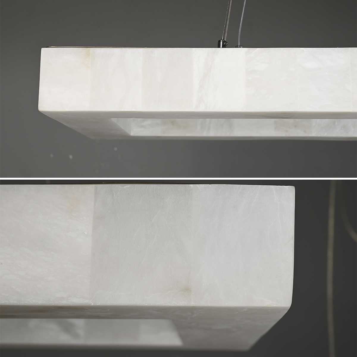 Marble Rivage Rectangle Chandelier 72"-MEET LIGHTING