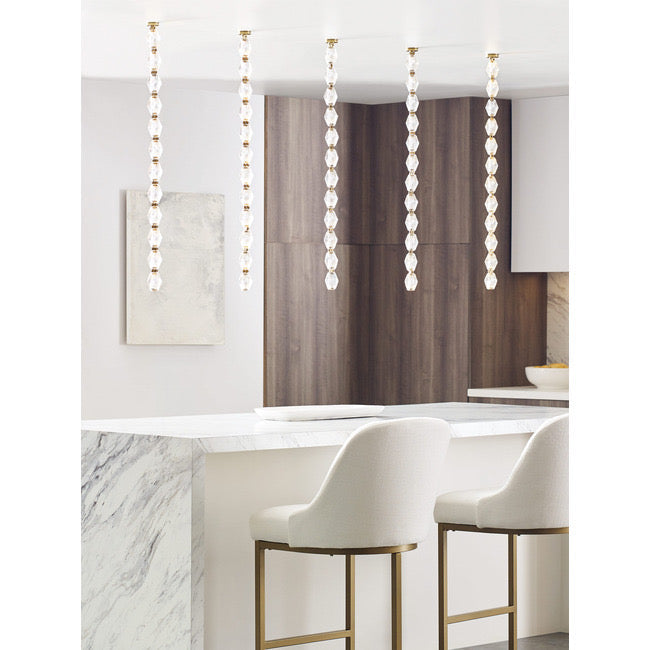 Modern Collier LED Pendant 12ft/10ft(customize)-Meet Lighting