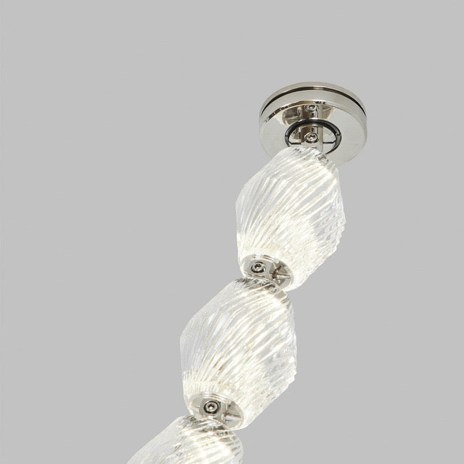 Modern Collier LED Pendant 12ft/10ft(customize)-Meet Lighting