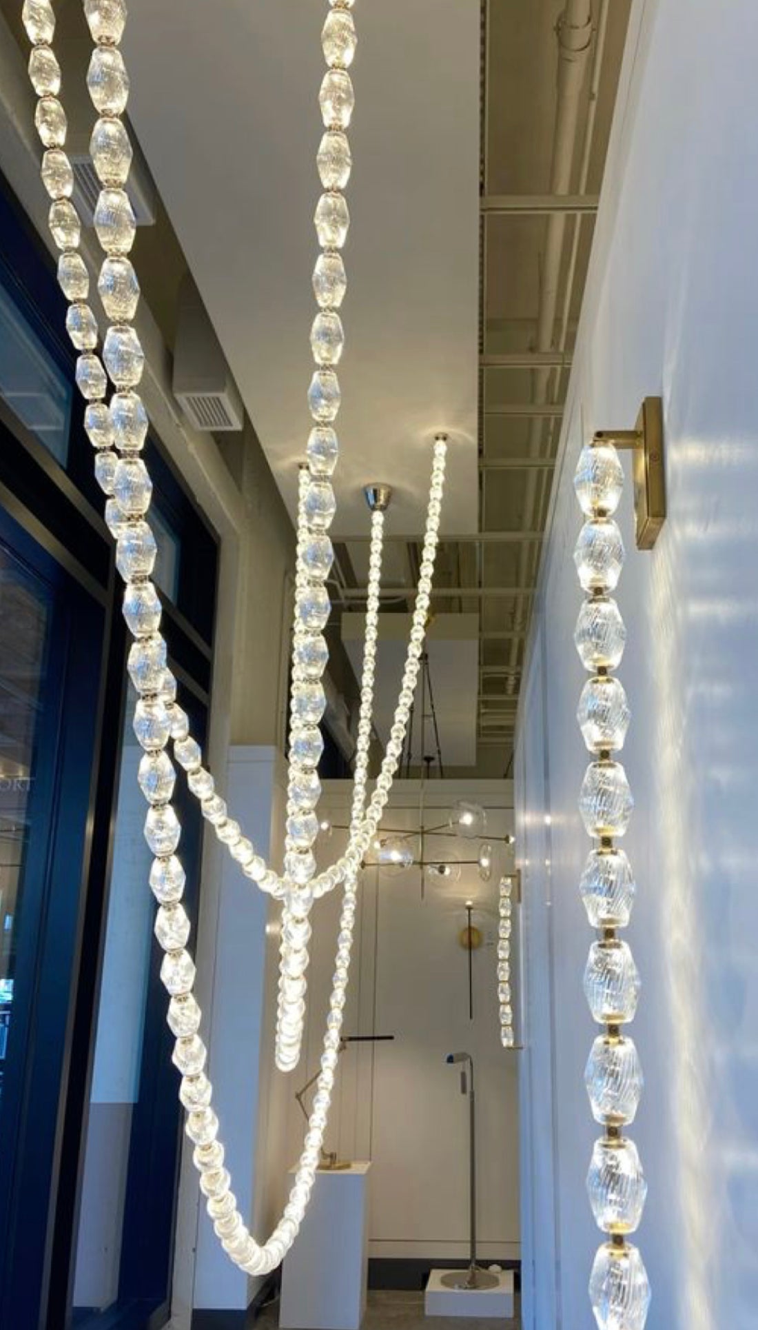 Modern Collier LED Pendant 12ft/10ft(customize)-Meet Lighting