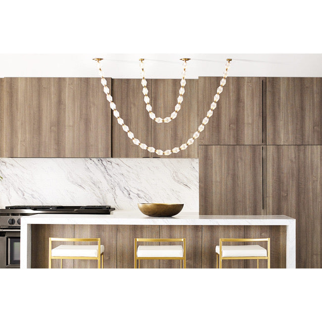 Modern Collier LED Pendant 12ft/10ft(customize)-Meet Lighting