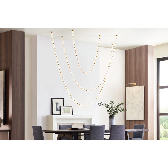 Modern Collier LED Pendant 12ft/10ft(customize)-Meet Lighting