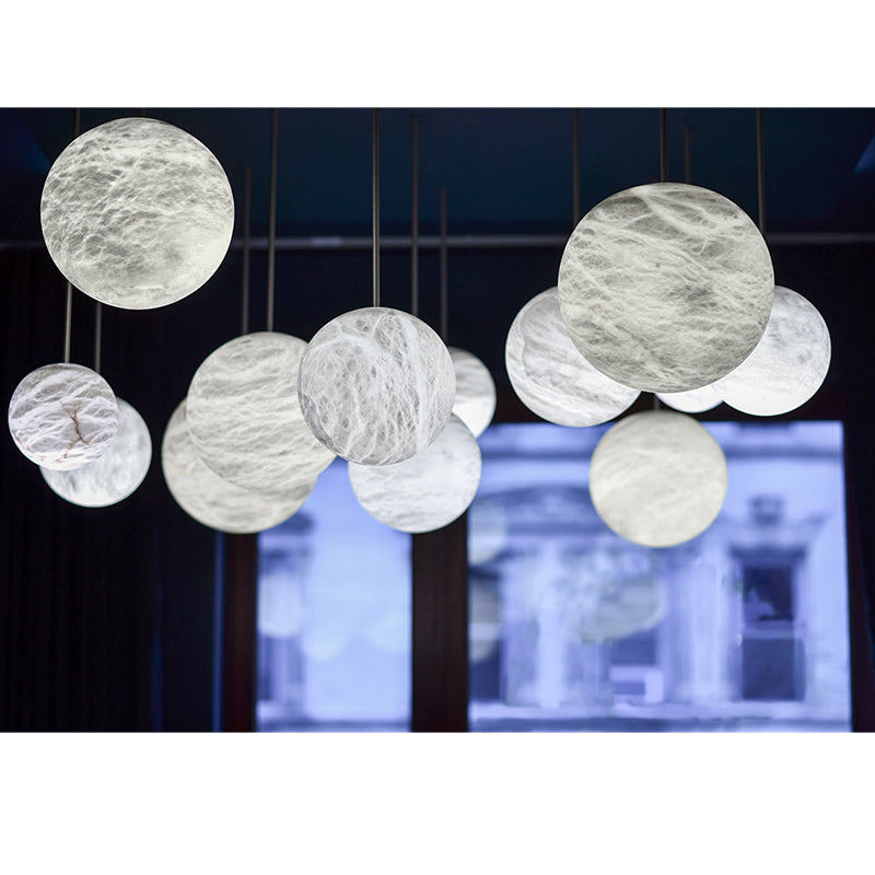 Alabaster Sphere Group Pendant Chandelier,Multi Pendant Light-MEET LIGHTING