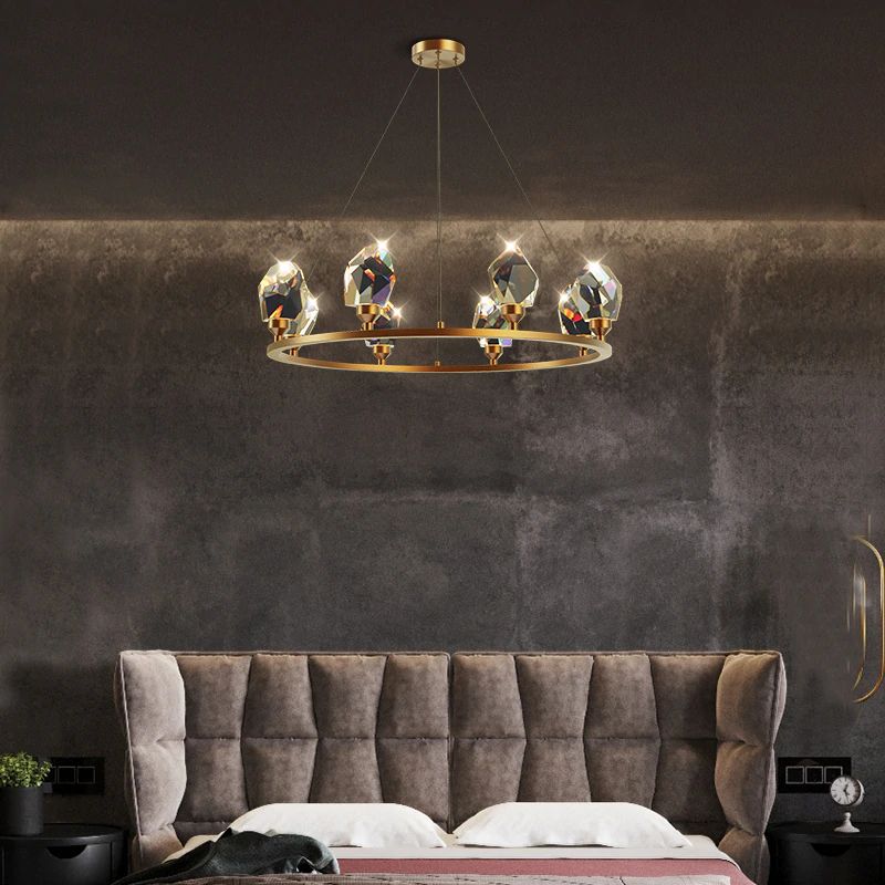 Nicole Crystal Crown Chandelier-MEET LIGHTING