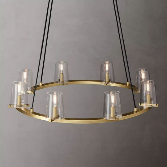 Pauillac Clear Glass Round Chandelier 36" 48" 60"-MEET LIGHTING