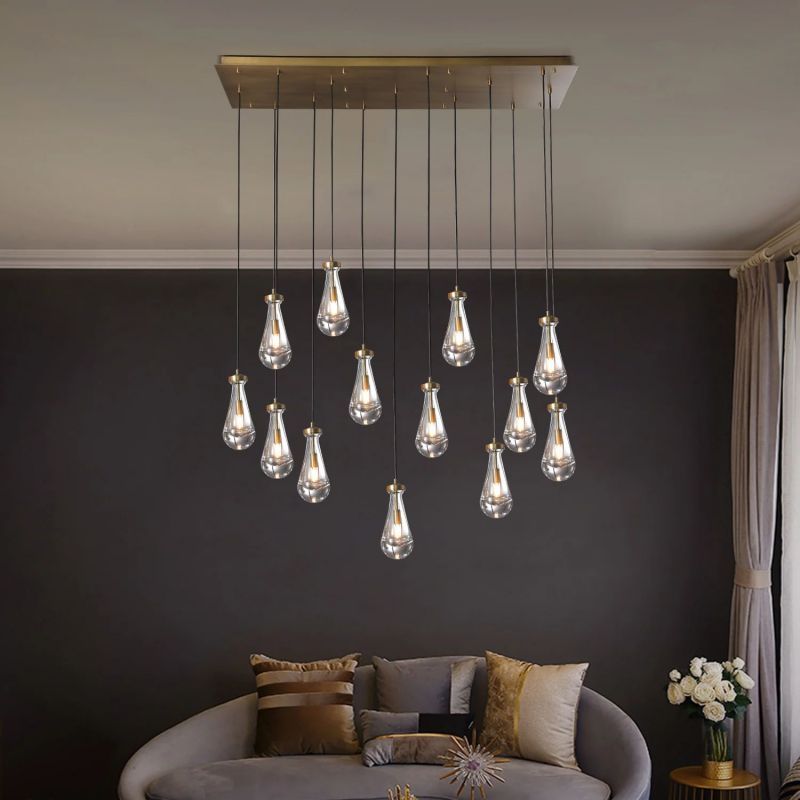 Rain Rectangular Chandelier 54"