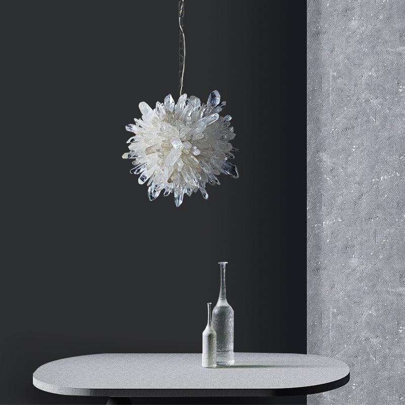 Rose Rock Crystal Creative Pendant Island Chandelier-MEET LIGHTING