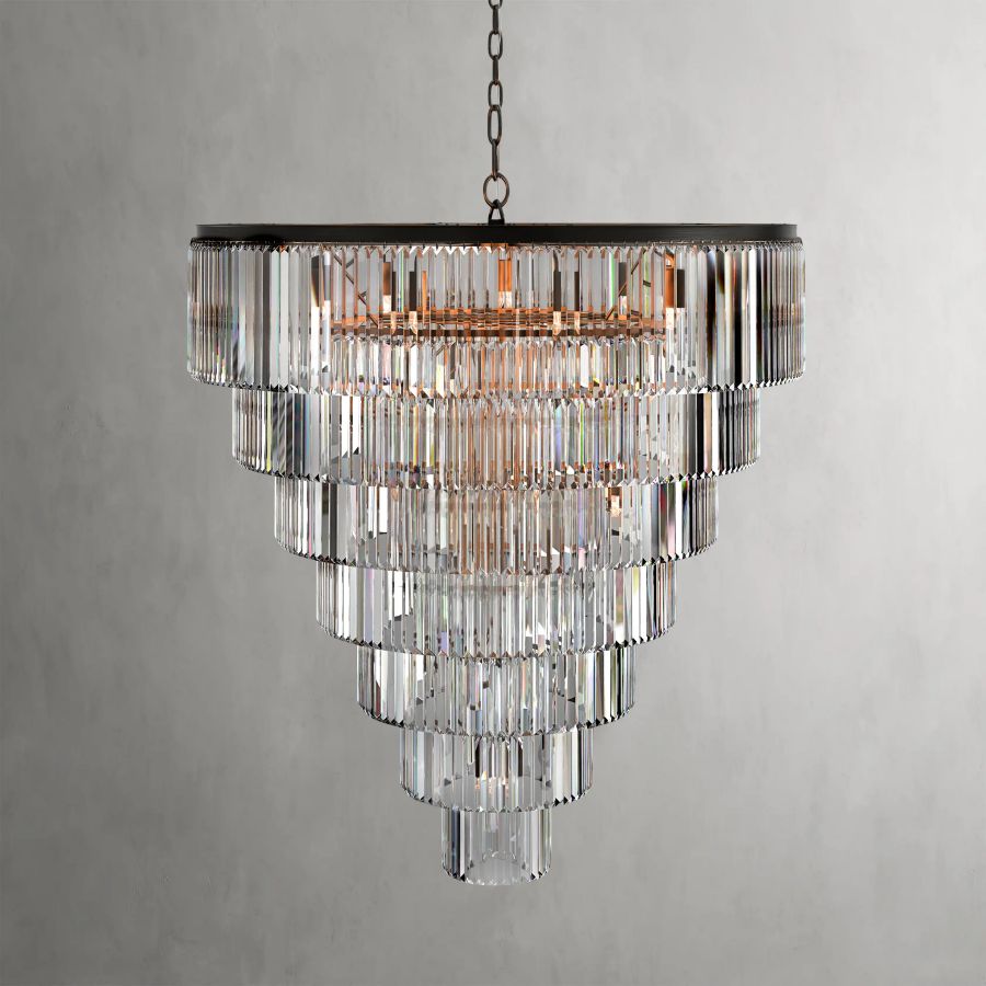 Ryan Tiered Round Chandelier-MEET LIGHTING