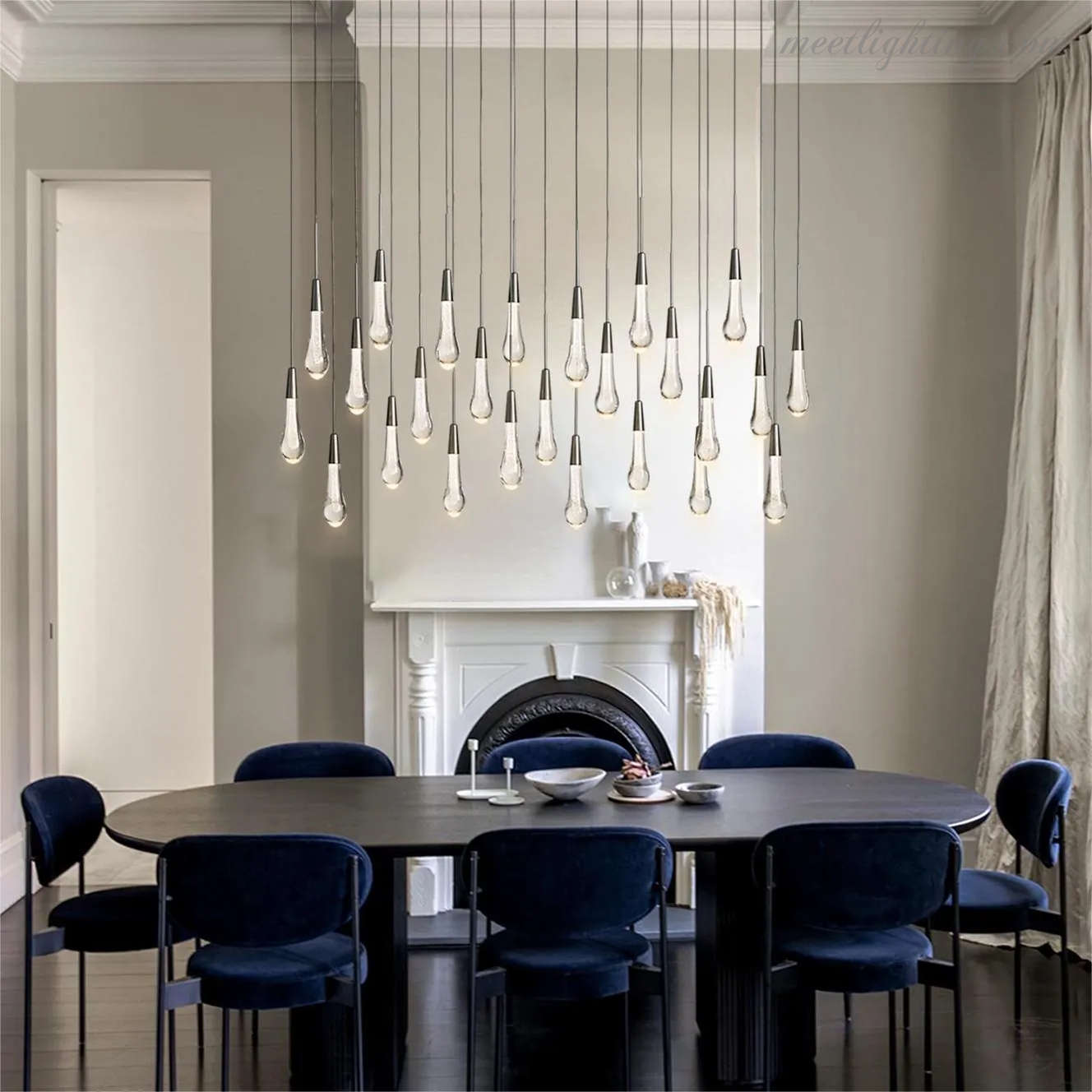 Soltaire Modern Linear Chandelier For Dining Room Kitchen-MEET LIGHTING