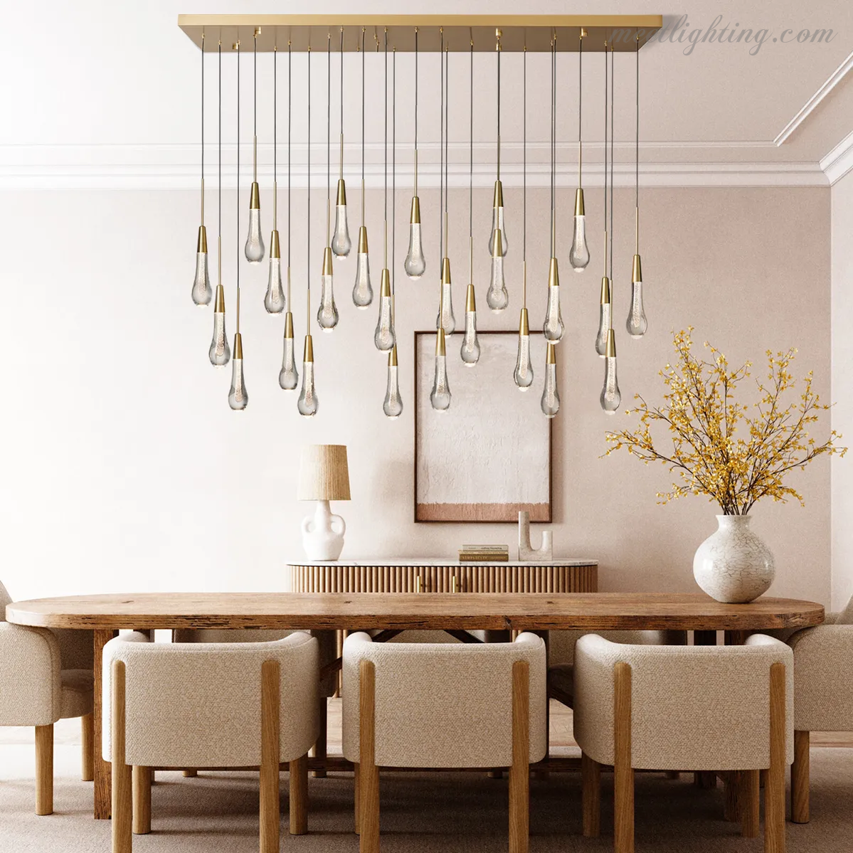 Soltaire Modern Linear Chandelier For Dining Room Kitchen-MEET LIGHTING