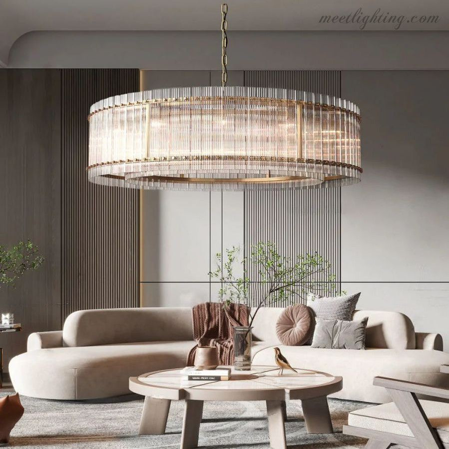 San Marco Round Crystal Chandelier 60" 48" 37" 22"-MEET LIGHTING