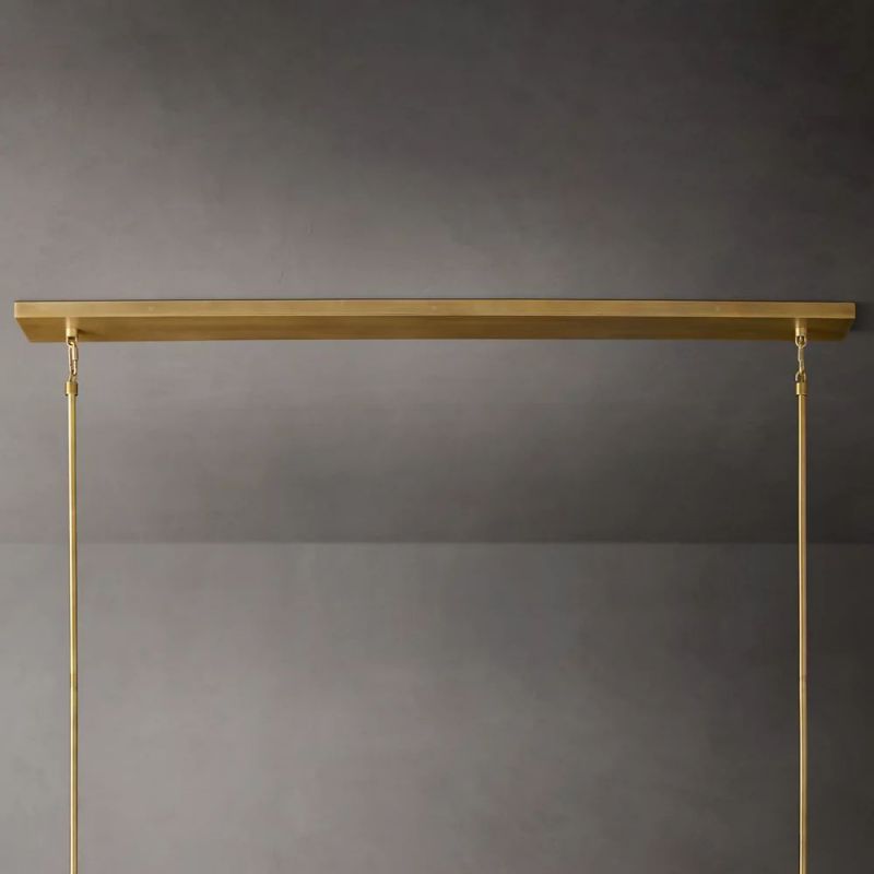 Boule Glass Linear Chandelier 48"