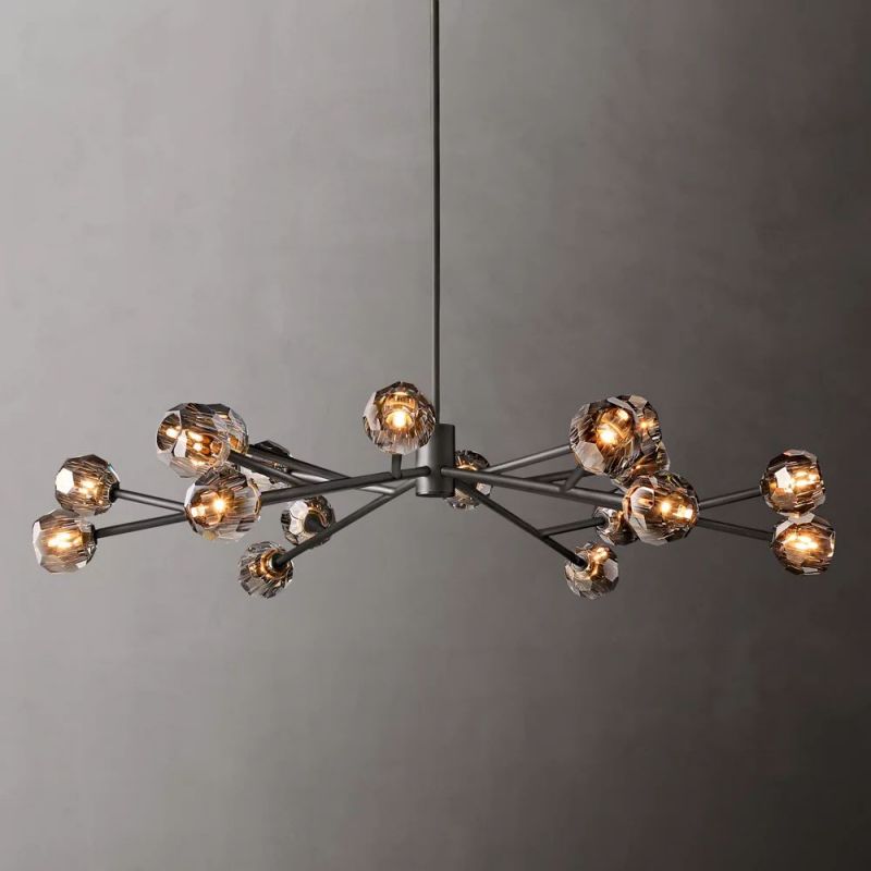 Boule Glass Round Chandelier 60"