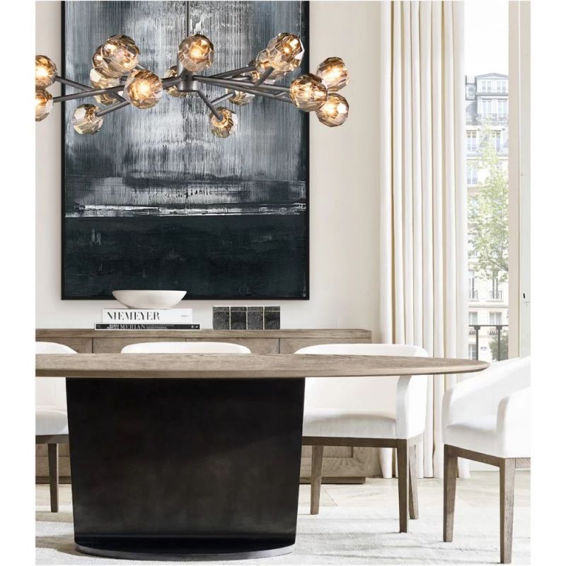 Boule Glass Round Chandelier 24"