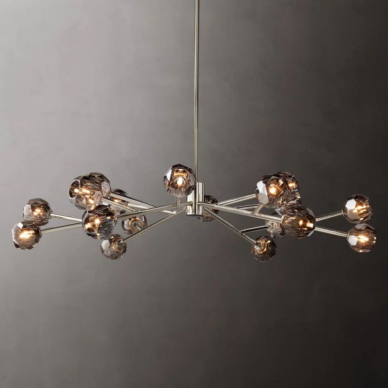 Boule Glass Round Chandelier 60"