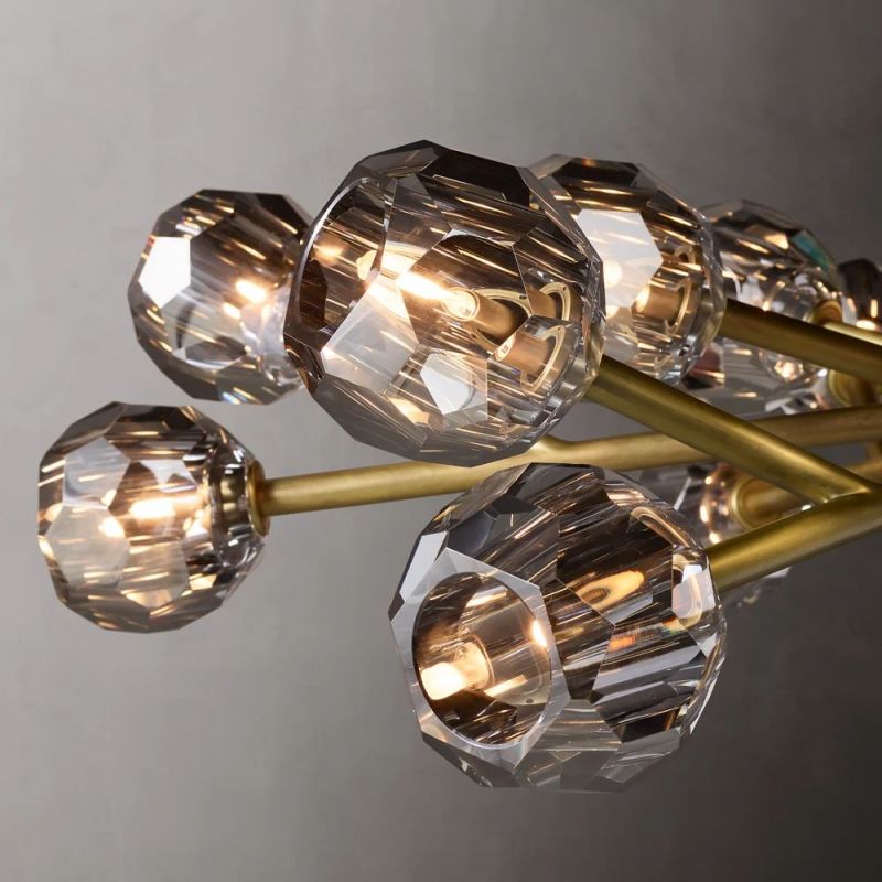Boule Glass Round Chandelier 48"