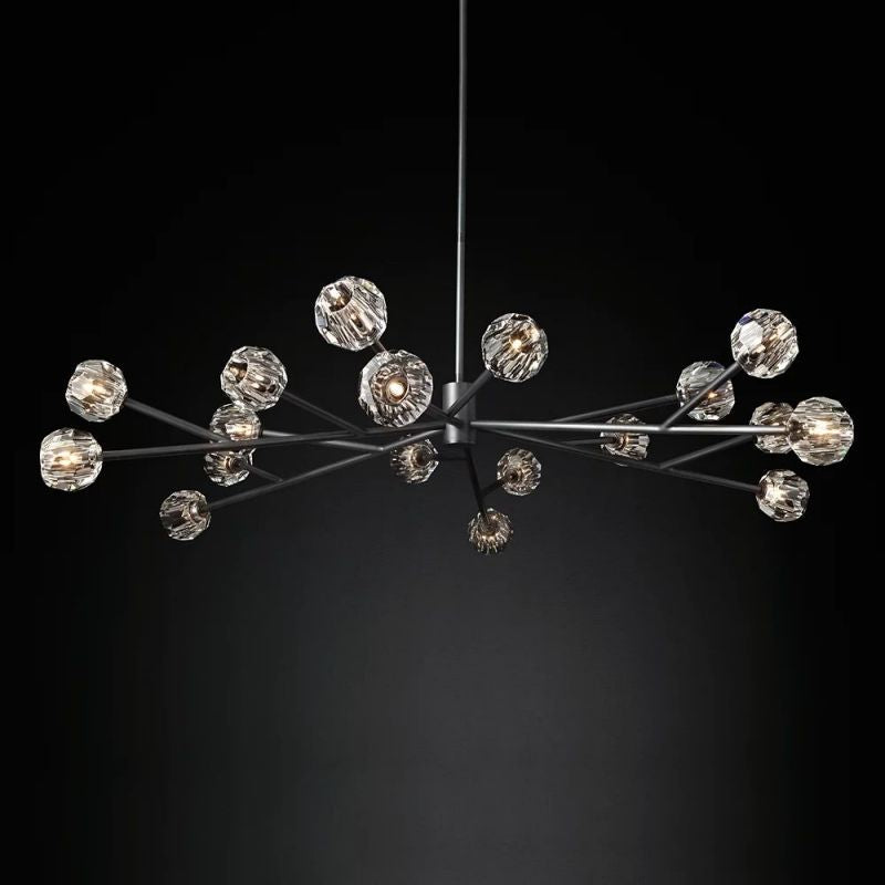 Boule Glass Round Chandelier 72"