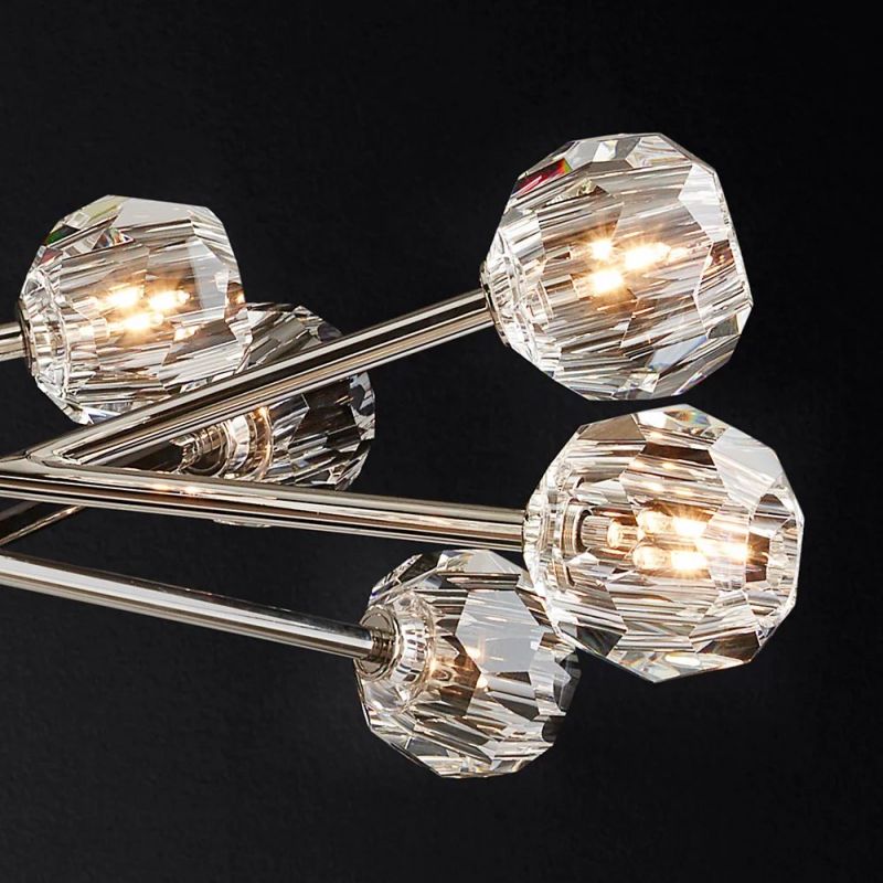 Boule Glass Round Chandelier 60"