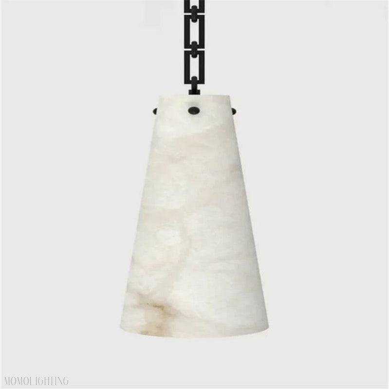 Luccas Contemporary Alabaster 3-Light Chandelier