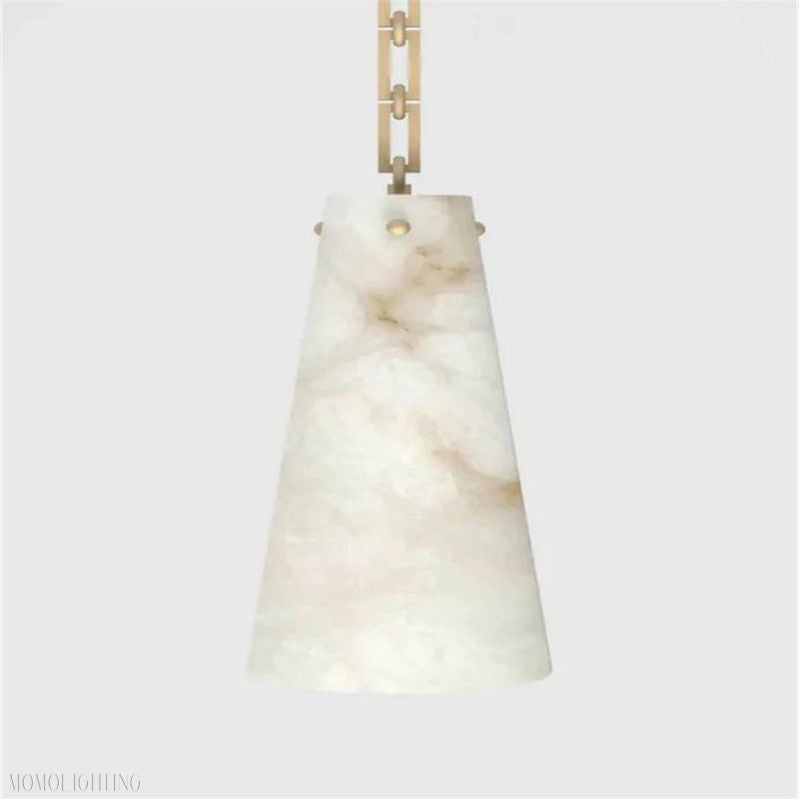 Luccas Contemporary Alabaster 3-Light Chandelier