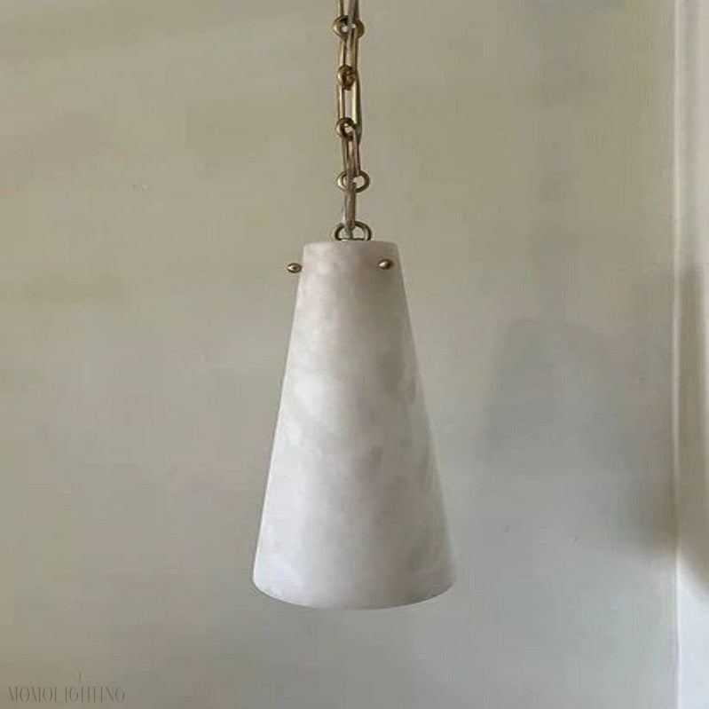 Luccas Contemporary Alabaster 5-Light Chandelier