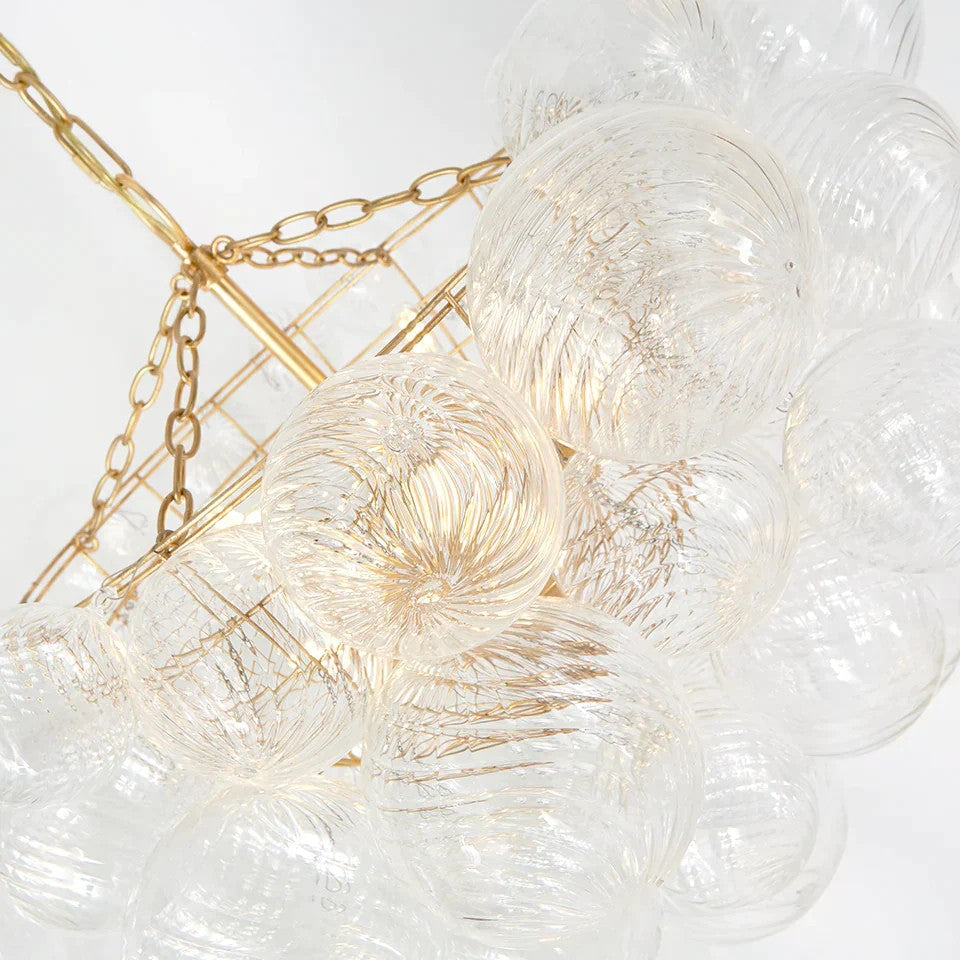 Talian Glass Round Chandelier 33"-MEET LIGHTING