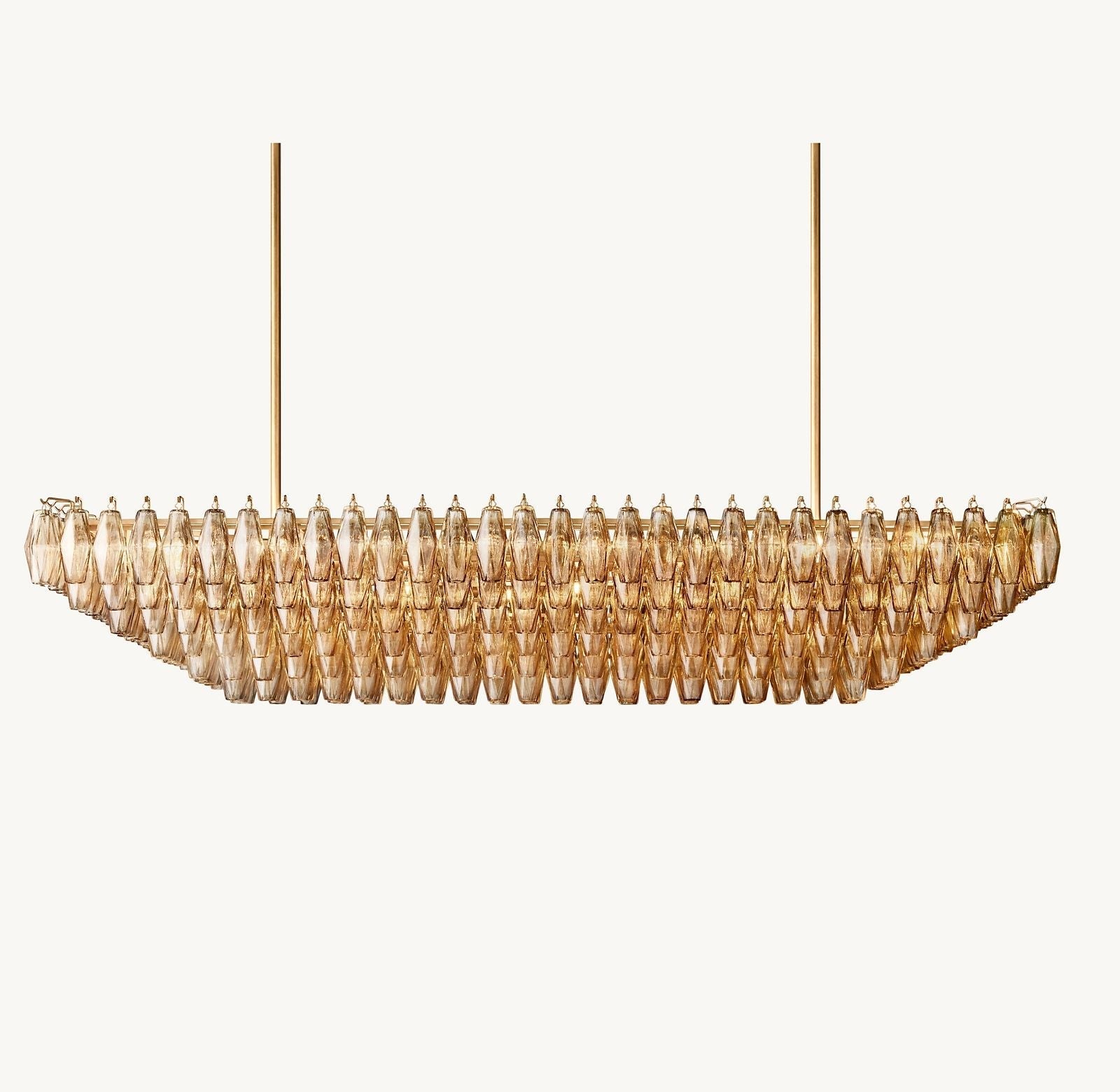 Chara Flushmount Rectangle Chandelier-MEET LIGHTING