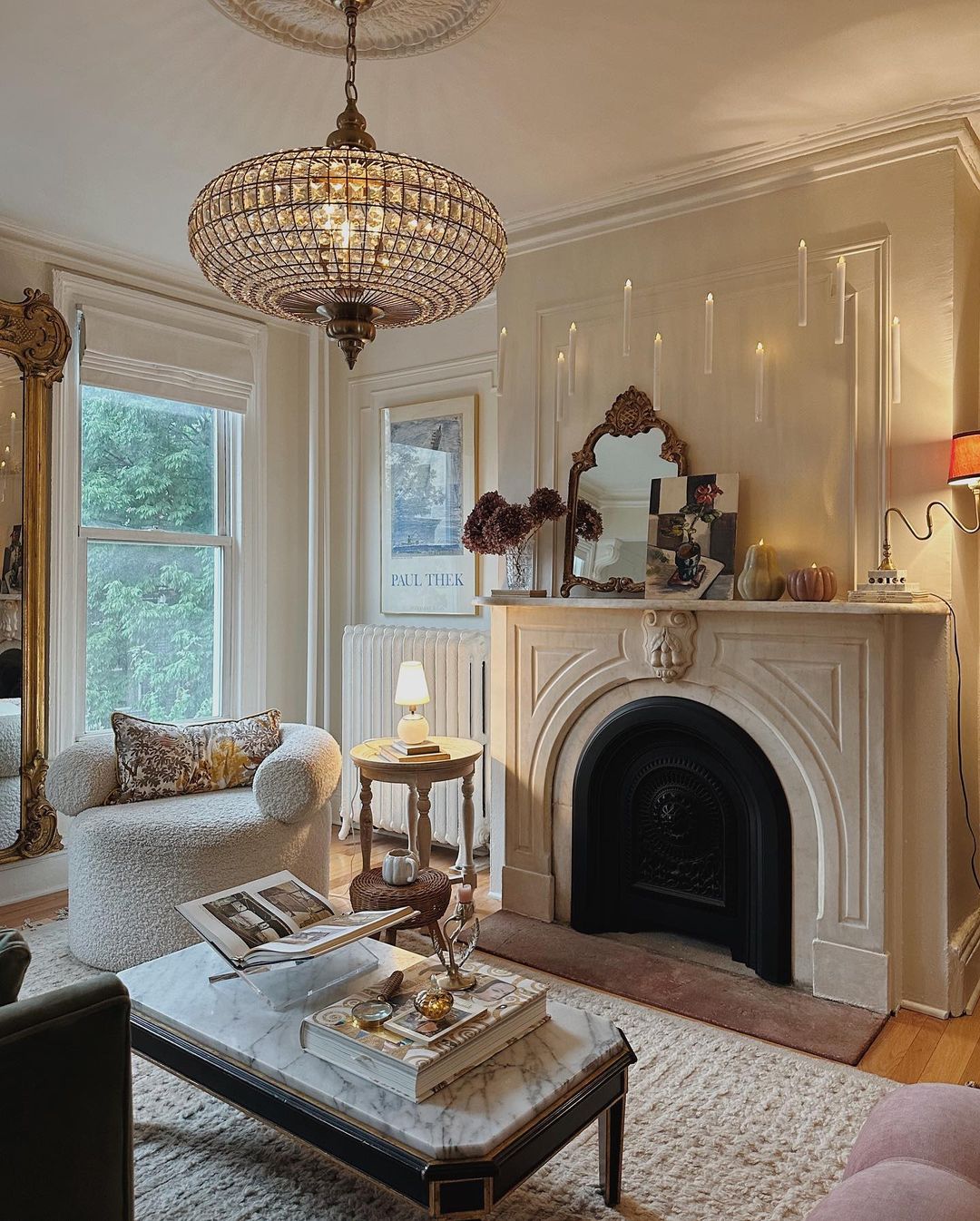 French Empire Vintage Bead Ellipsoid Crystal Chandelier for Living Room/Bedroom-MEET LIGHTING