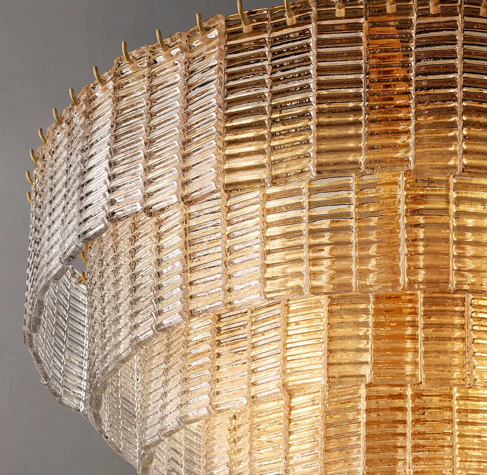 Siren ROUND GLASS CLEAR CHANDELIER 41" 36''