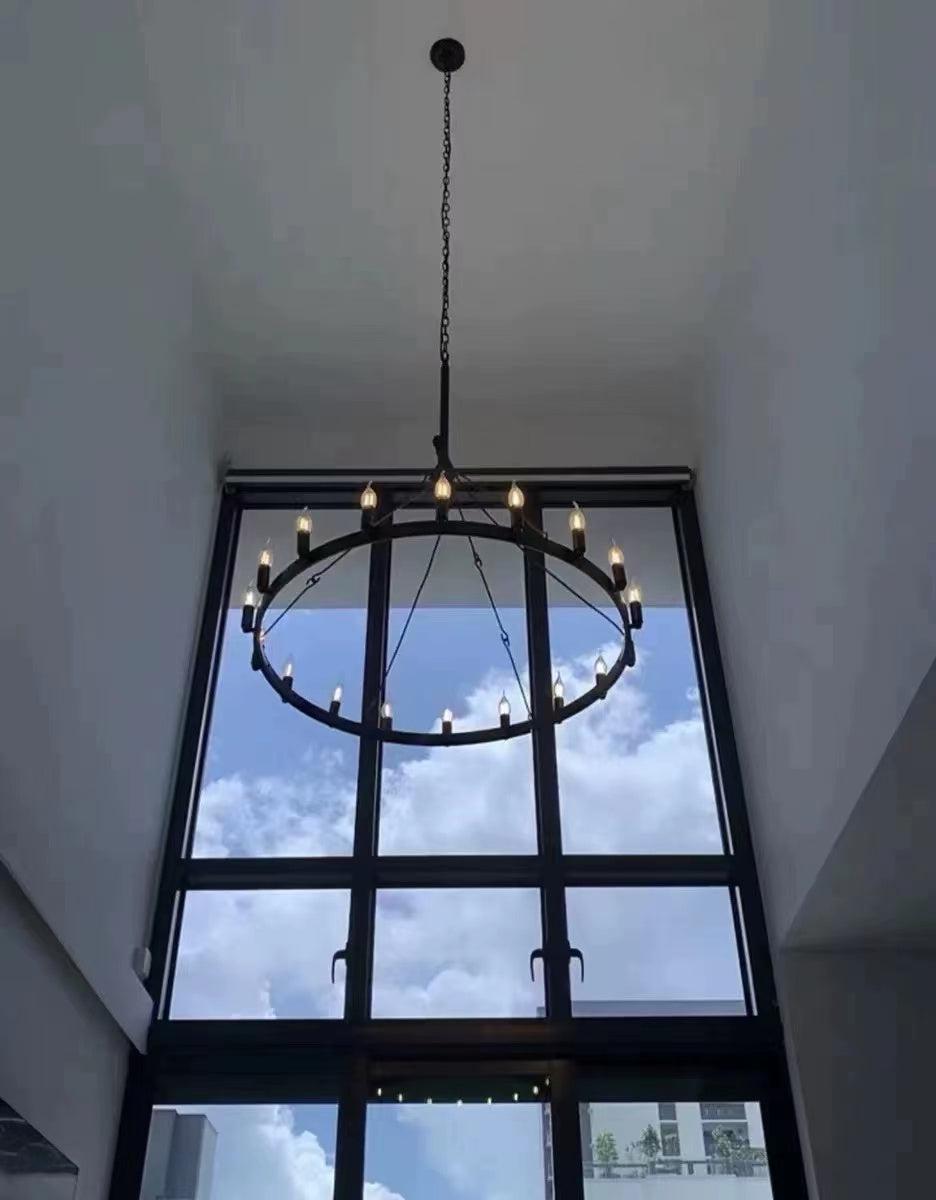 Camine Vintage Candelabra Round Chandelier 50"