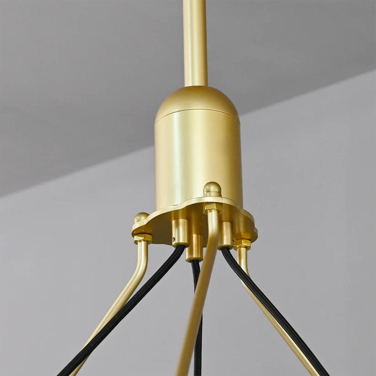 Camine Vintage Candelabra Round Chandelier 63"