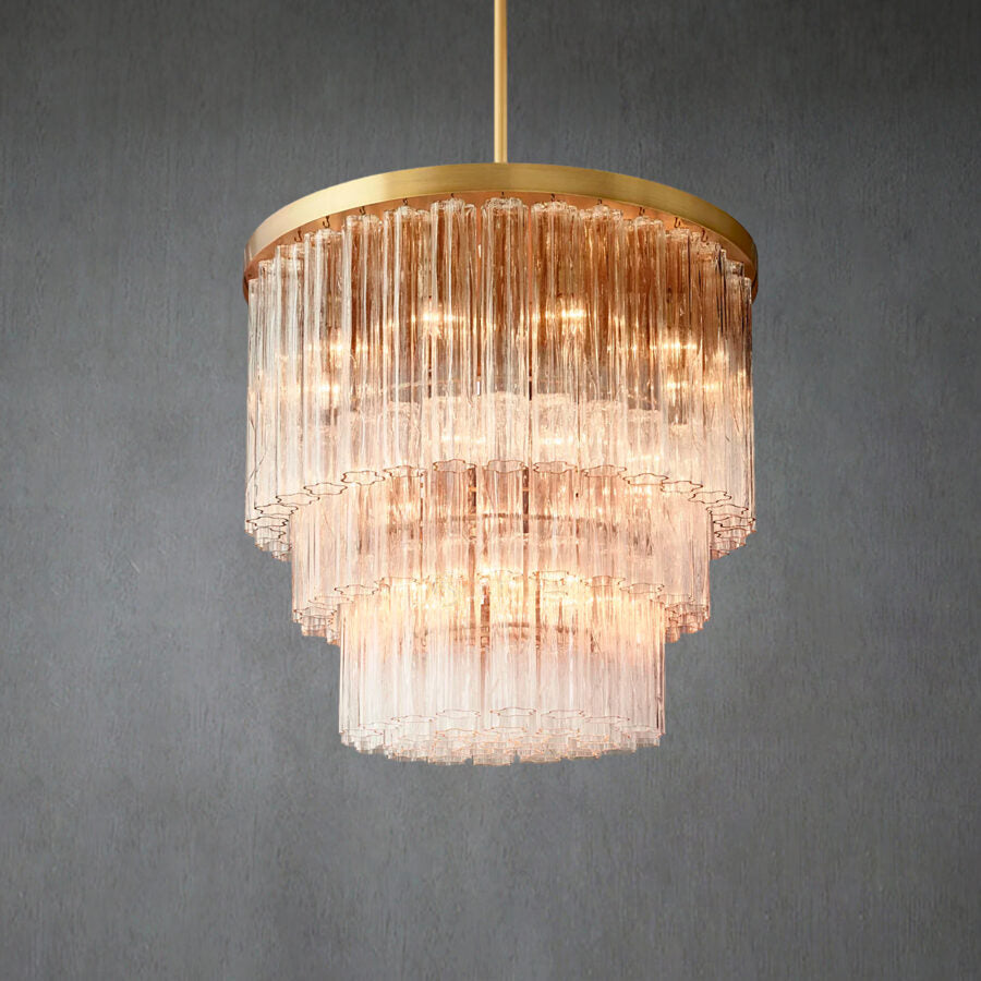 Crelo Round 3-Tier Chandelier 36″