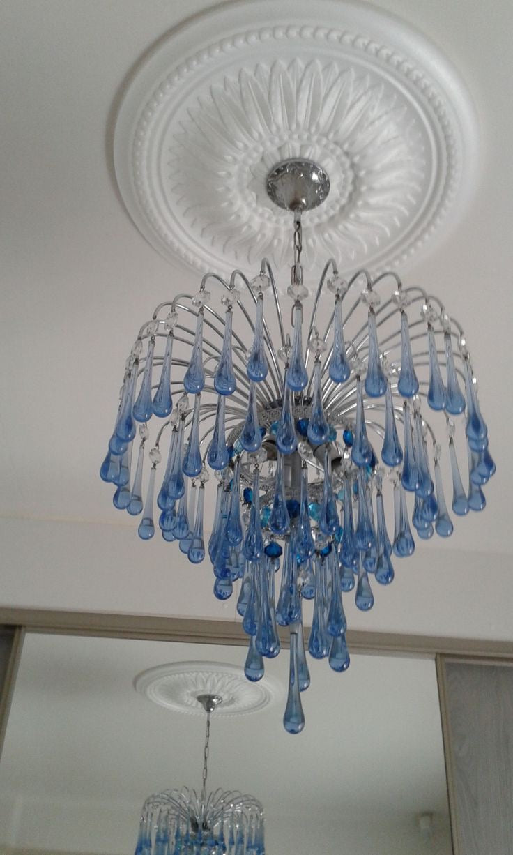French Style Bedroom Small Creative Chandelier Vintage Romantic Warm Vibe Amber Waterdrop Light Fixture for Restaurant Dining Room Kids Room-MEET LIGHTING