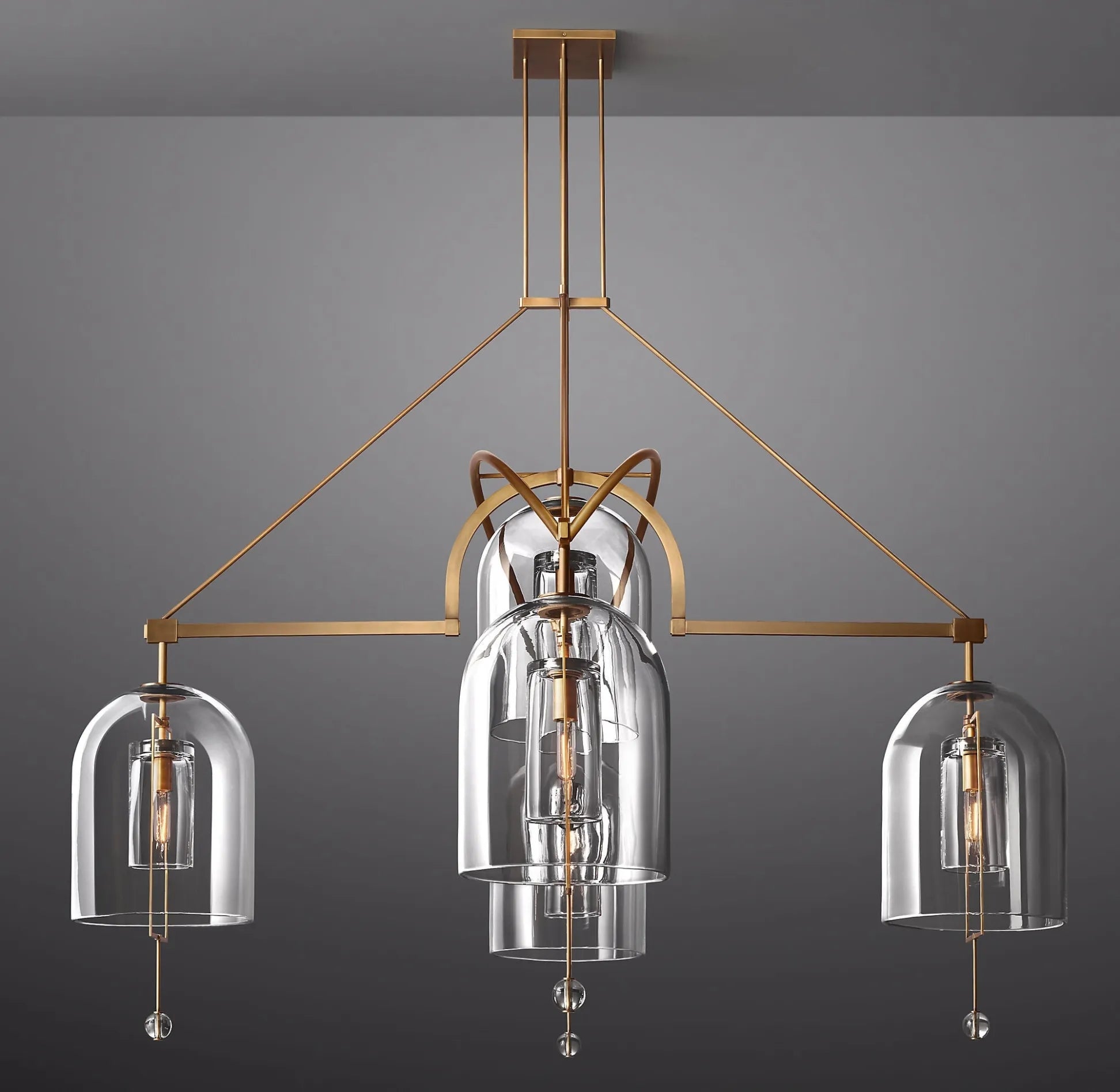 Fulcrum Round Chandelier 73" 5-Lights