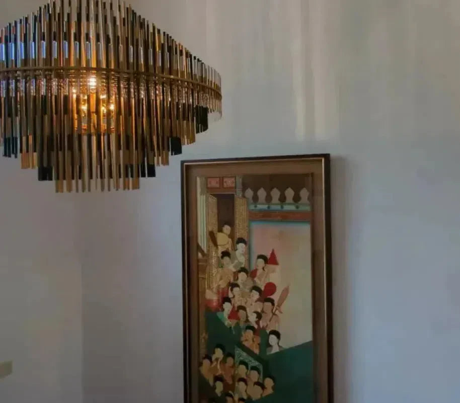 Email Burnished Brass Chandelier 24''32''42''