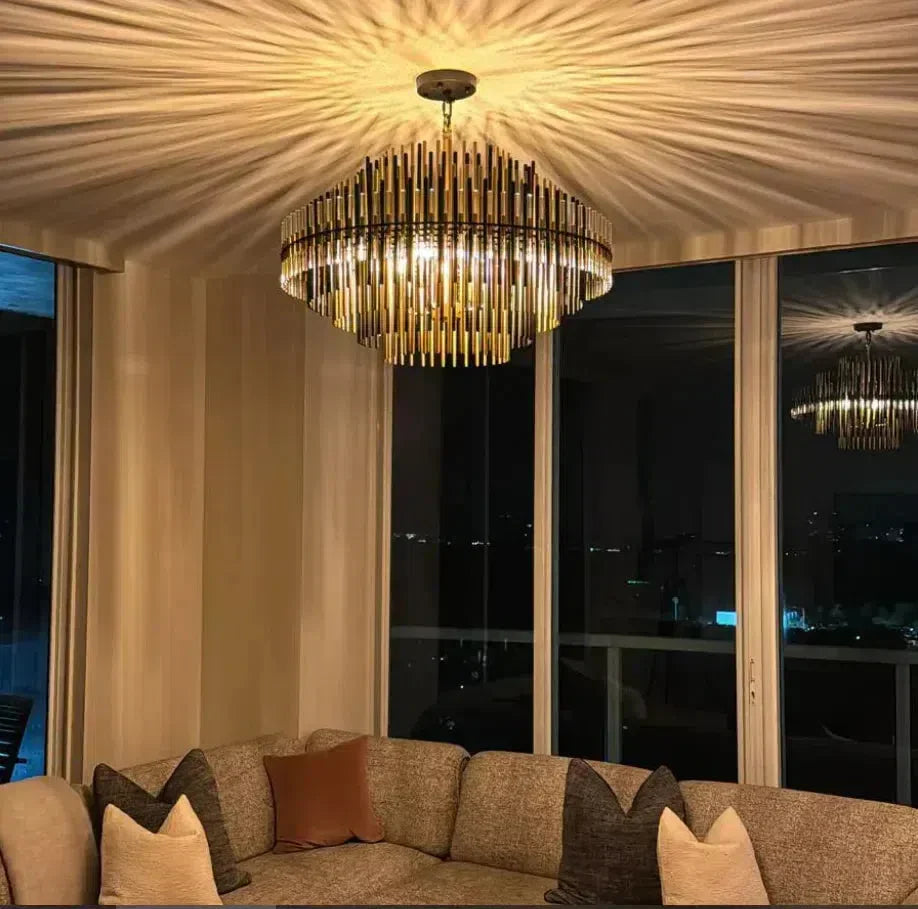 Email Burnished Brass Chandelier 24''32''42''