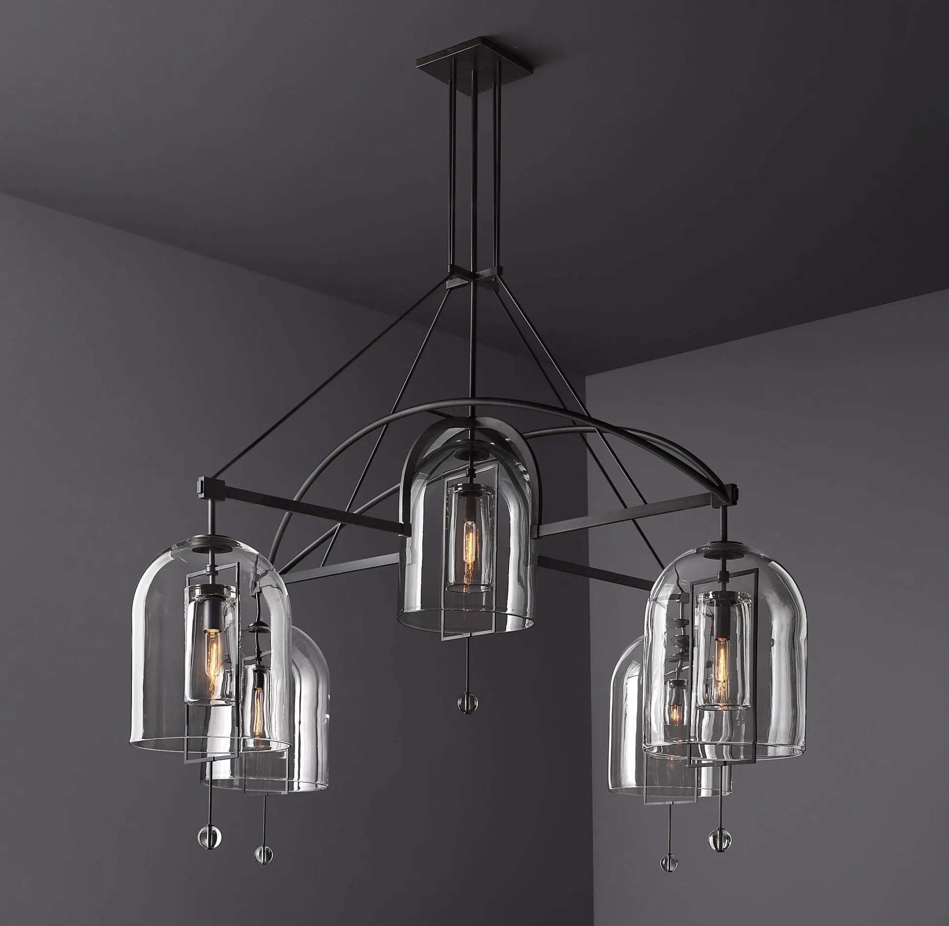 Fulcrum Round Chandelier 73" 5-Lights