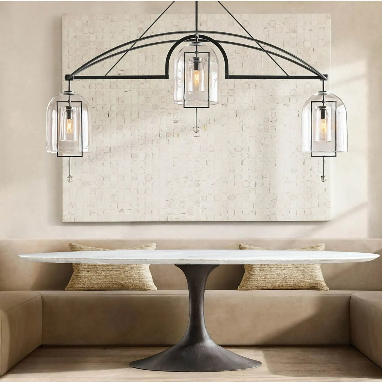 Fulcrum Round Chandelier 73" 3-Lights