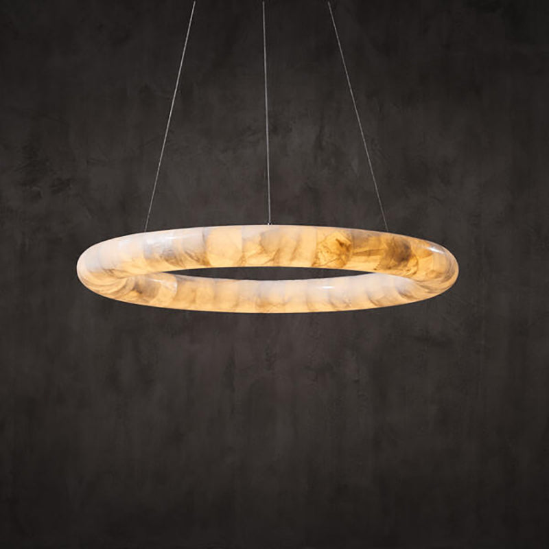 Art Rivage Calcite Curve Ring Chandelier 32" 40" 60"-MEET LIGHTING
