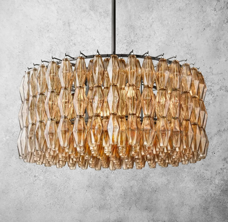 Chiaray Glass Round Chandelier 37"