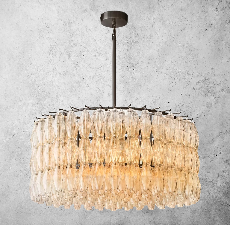 Chiaray Glass Round Chandelier 37"