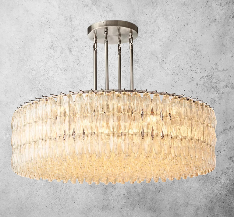 Chiaray Glass Round Chandelier 61"