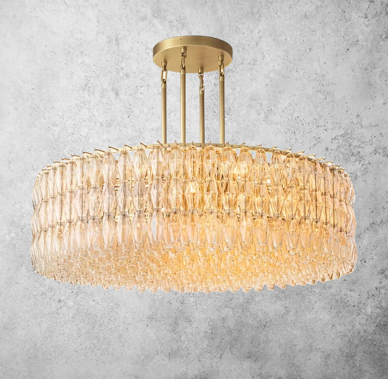 Chiaray Glass Round Chandelier 61"