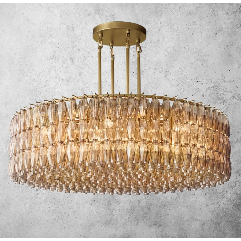 Chiaray Glass Round Chandelier 61"