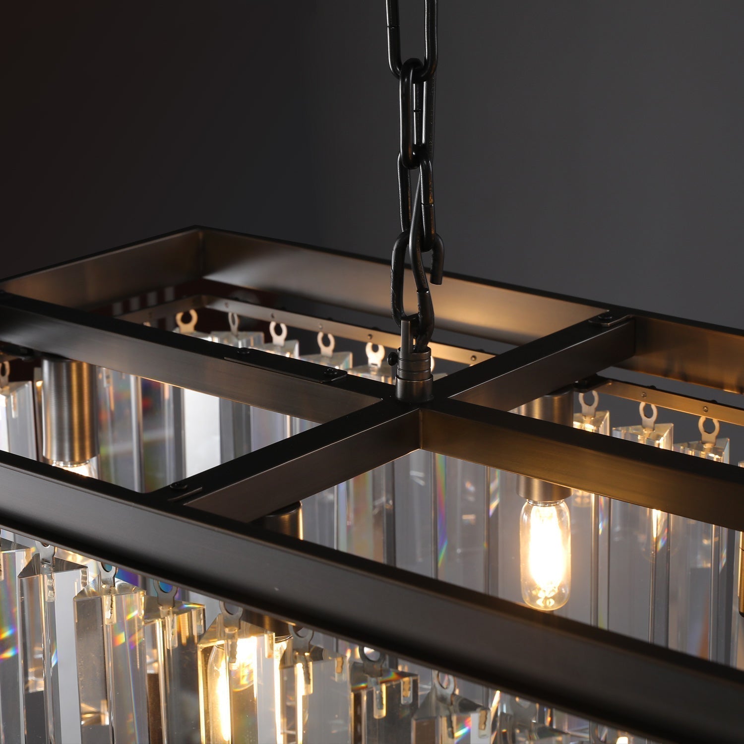 Rhys Rectangular Chandelier 59", 8-lights