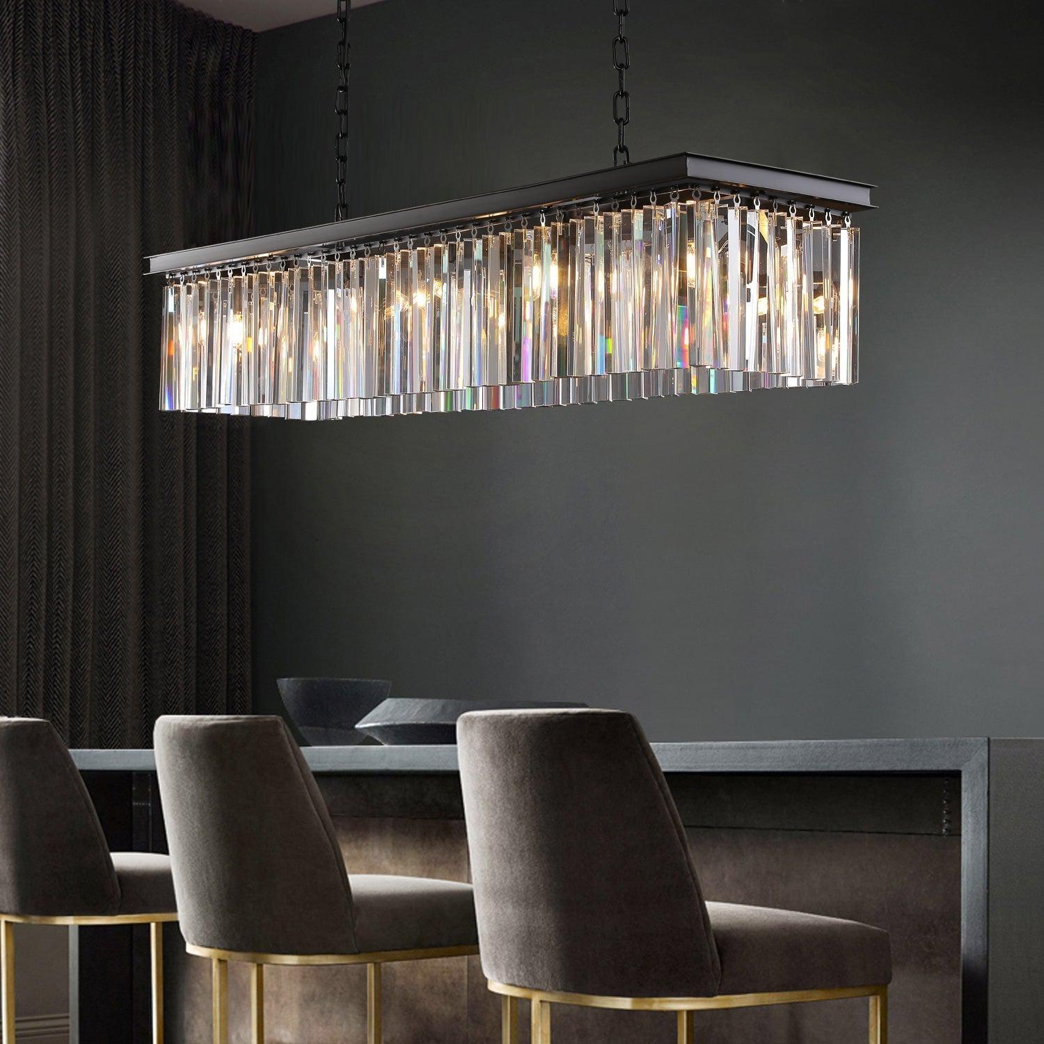 Rhys Rectangular Chandelier 59"