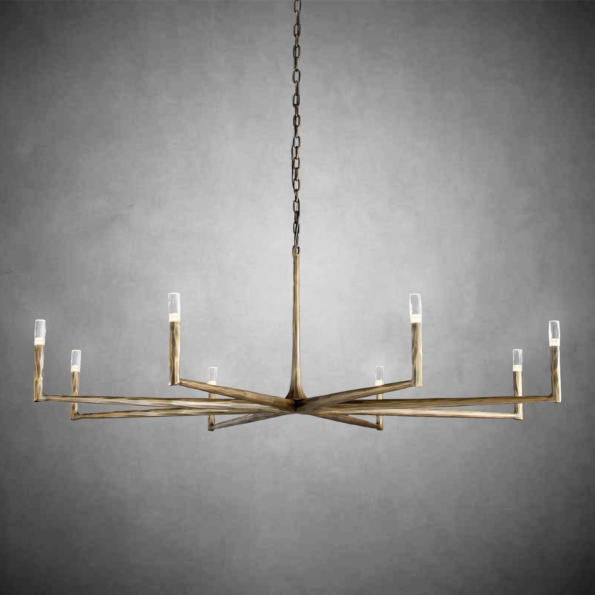 Thadeas Forged Round Chandelier 36" 48” 60” 72”